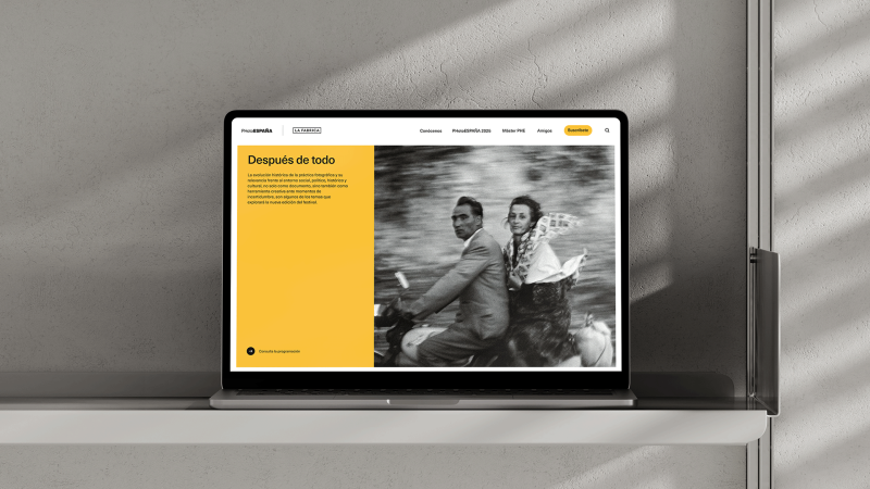 Paseo, diseño web para PHotoEspaña