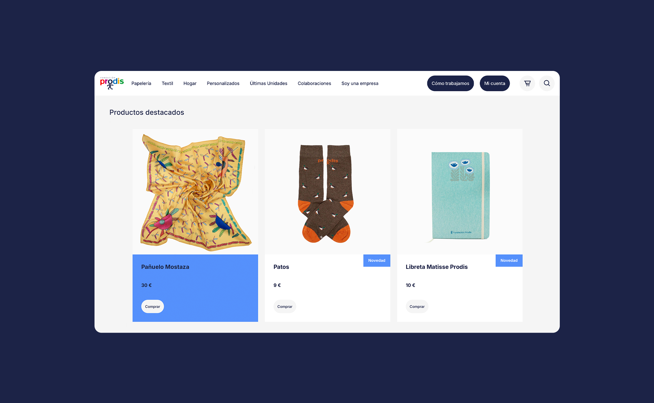 Fundación Prodis diseño web